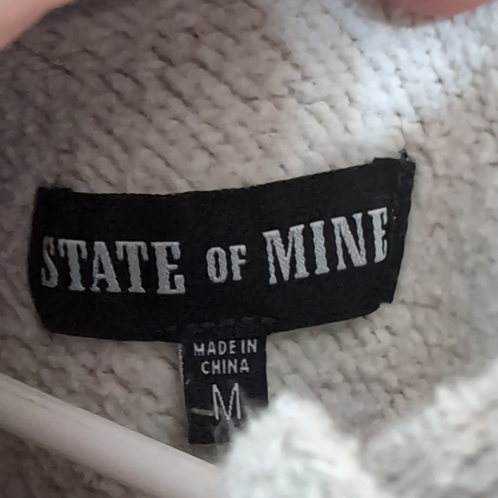 State of Mine Grey Missouri Heavyweight Hooded Sweatshirt Size Medium - Picture 2 of 4